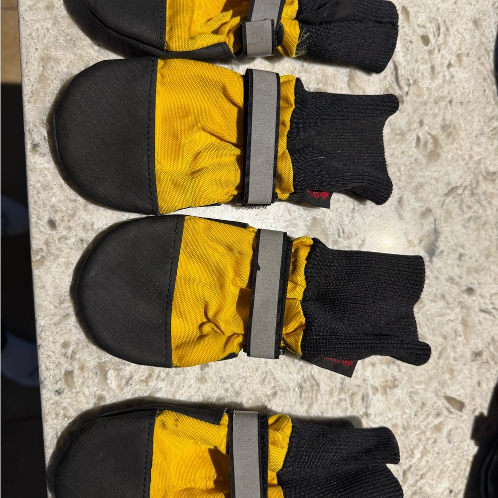 Muttluks Yellow and Black Dog Booties